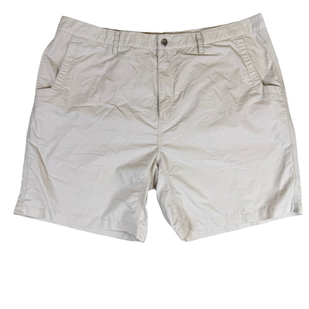 Mountain Khakis Mens Stone Beige Twill Outdoor Hiking Shorts Size 37